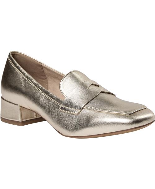 Se Tamaris 124309-42 Kvinde Gold Loafers Str 40 - hos Magasin ved Magasin