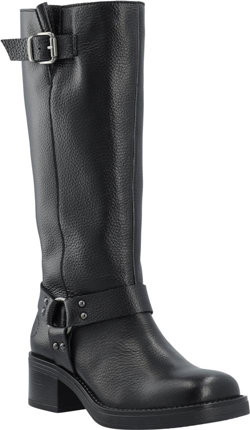 Cashott Casrikke Tall Biker Boot Leather Kvinde Black Cowboy & Biker Str 40 - hos Magasin