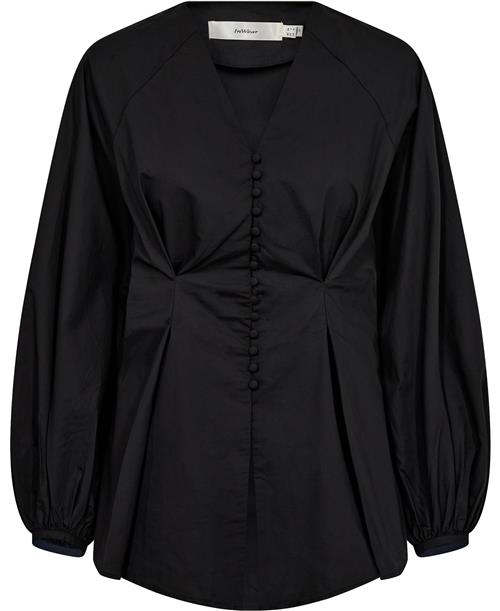 InWear Helveiw Blouse Kvinde Black Langærmede Bluser Str 38 - hos Magasin