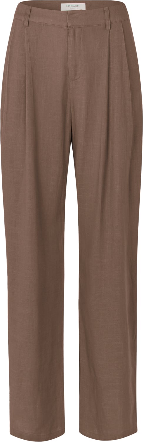 Se Rosemunde Linen Trousers Kvinde Sand Bukser Med Lige Ben Str 40 - hos Magasin ved Magasin