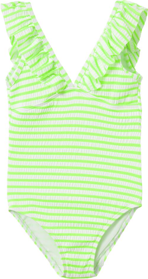 Name It Nkfzaley Swimsuit Str 110/116 - Green Gecko/jet Stream Badedragter hos Magasin