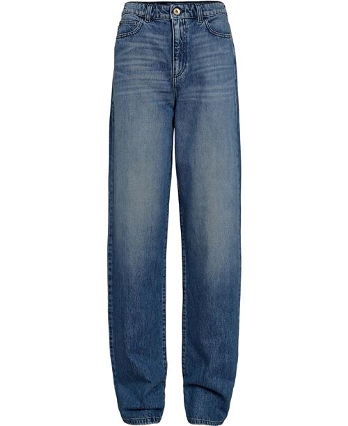 Se Emporio Armani Giacca Kvinde Blue Navy Straight Jeans Str 44 - hos Magasin ved Magasin