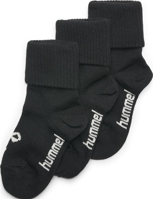 Hummel Sora 3pack Sock Str 15-17 - Sort Strømper Bomuld hos Magasin