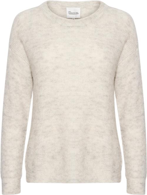 Se My Essential Wardrobe 05 THE Knit Pullover Kvinde Light Grey Melange Sweaters Casual Fit Str XL - hos Magasin ved Magasin