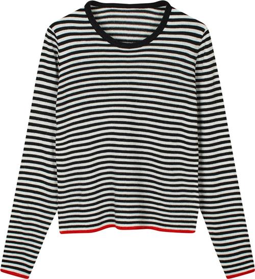 Mads Nørgaard - Copenhagen One Stripe Ellis Knit Kvinde Sort Sweaters Str L - hos Magasin