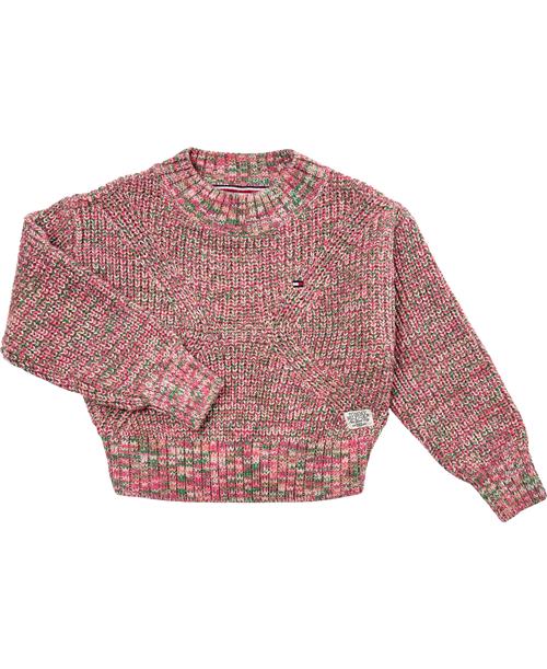 Tommy Hilfiger Chunky Melange Sweater Str 4 år / 104 cm - Beige / Multi Strik hos Magasin