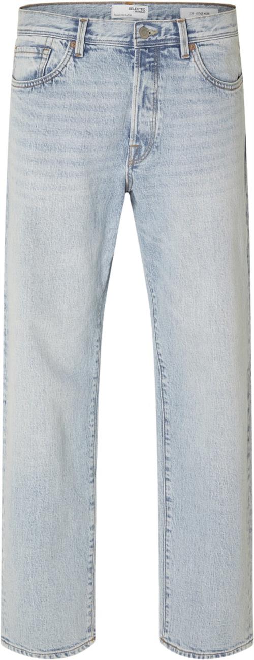 Selected Homme Slh220loose Kobe 5411 L.B Wash JNS Mand Blue Denim Jeans Str "31/""34" - hos Magasin