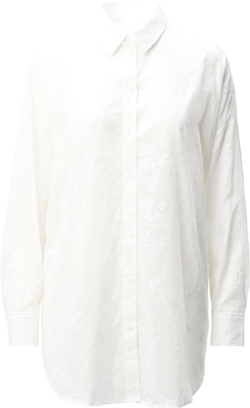 Se Lala Berlin Blouse Bam Kvinde Magic Garden Embroidery White Langærmede Skjorter Str XS - hos Magasin ved Magasin