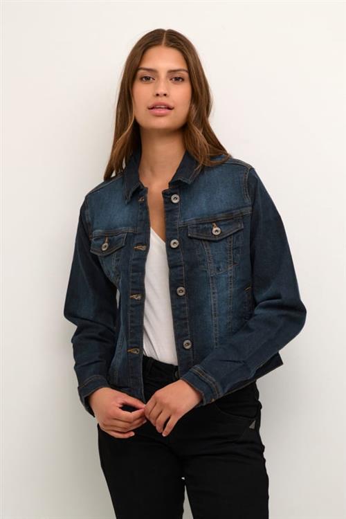 Cream Lisa Denim Jacket Kvinde Denim Blue Denimjakker Str 40 Denim - hos Magasin