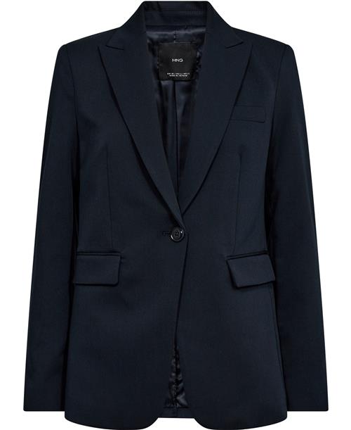 MANGO Fitted Suit Jacket Kvinde Navy Blazere Regular Fit Str 38 - hos Magasin