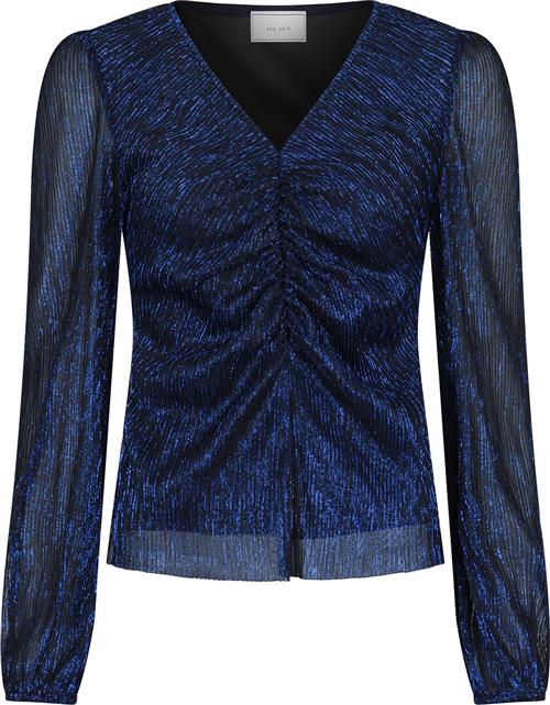 Neo Noir Ralph Glitz Blouse Kvinde Blue Langærmede Bluser Str 42 - hos Magasin