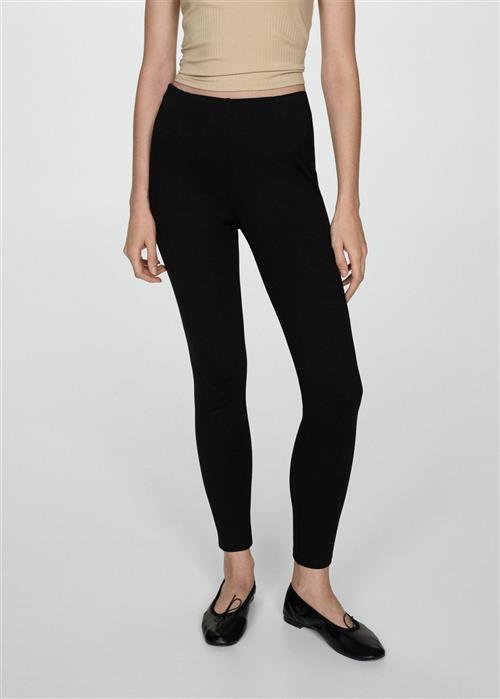 Se MANGO High Waist Leggings Kvinde Black Leggings Str S - hos Magasin ved Magasin