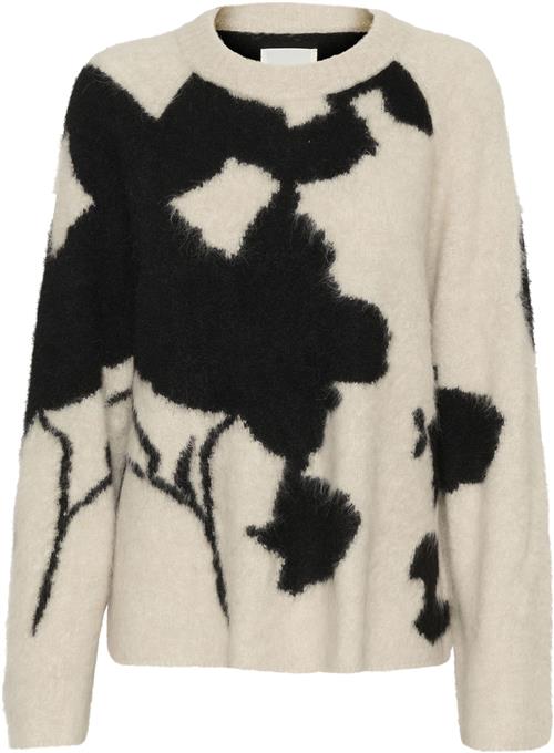 Part Two Lajlapw PU Kvinde French Oak Blurred Flower Sweaters Regular Fit Str XS - hos Magasin