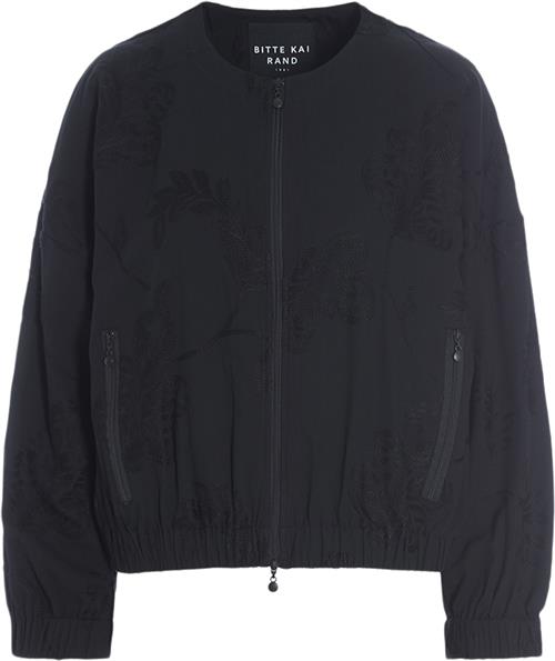 Bitte Kai Rand Embroidered Leaf Kvinde Black/black Leaf Bomberjakker Str S - hos Magasin