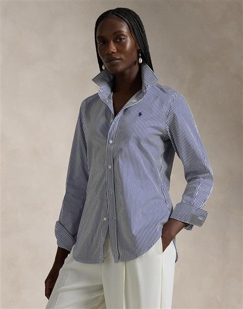 Polo Ralph Lauren 12/2 YD CTN Pwlsl-bfs Kvinde 1322 White/ Fall Royal Langærmede Skjorter Str 39 - Bomuld hos Magasin