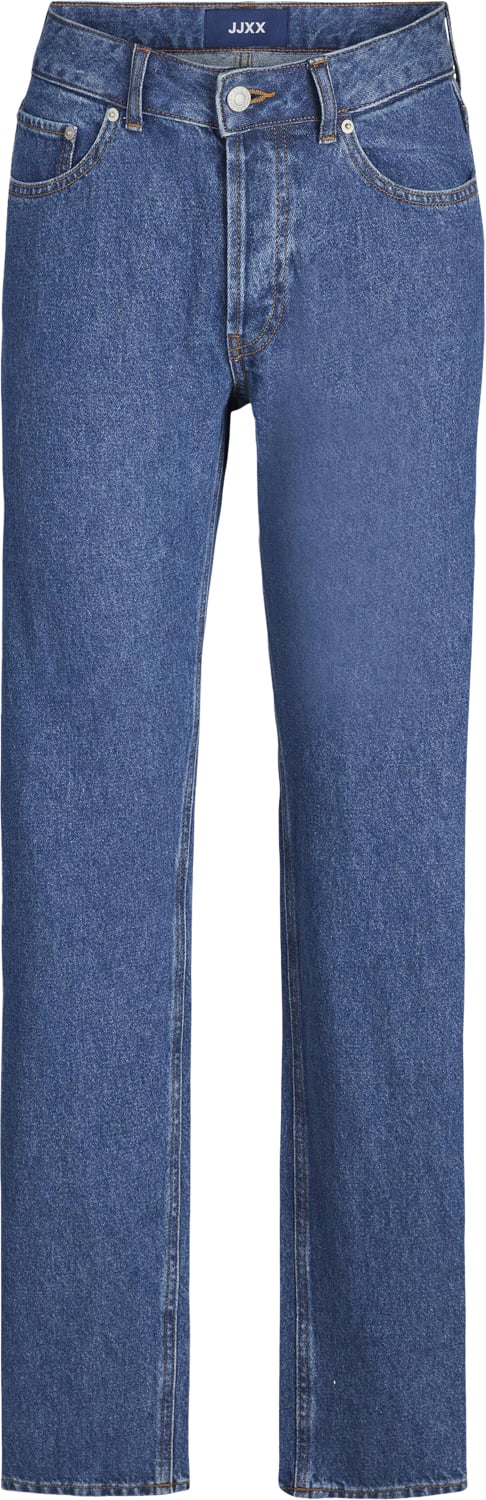 JJXX Jxseoul Straight LW Jeans R3058 DNM Kvinde Medium Blue Denim Straight Jeans Str "28/""34" - hos Magasin