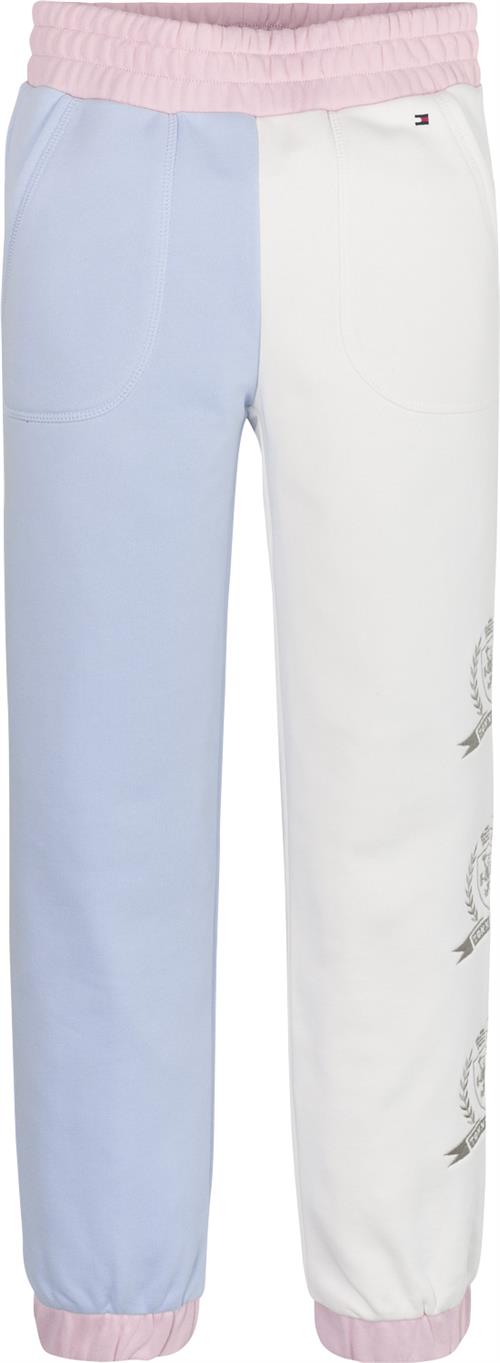 Tommy Hilfiger Icon Colorblock Sweatpants Str 5 år / 110 cm - Ancient White Colorblock Bukser hos Magasin