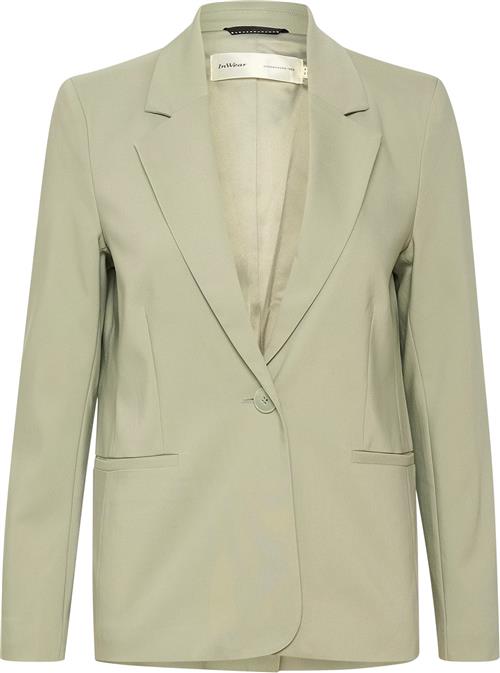 Se InWear Zellaiw Classic Short Blazer Kvinde Seagrass Blazere Casual Fit Str 42 - hos Magasin ved Magasin