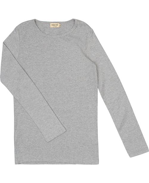 BAKITO by Magasin Du Nord Collection BAKITO by Magasin Mulle 1G Long Sleeve Tshirt Organic Gots Str 1011 ÅR Grey Melange Langærmede Tshirts Bomuld