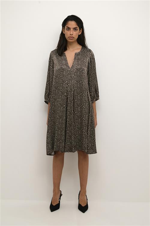 Karen by Simonsen Justinekb Indie Dress Kvinde Brushed Choco Dot Korte Kjoler Str 38 - hos Magasin