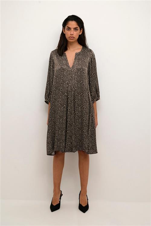 Karen by Simonsen Justinekb Indie Dress Kvinde Brushed Choco Dot Korte Kjoler Str 36 - hos Magasin