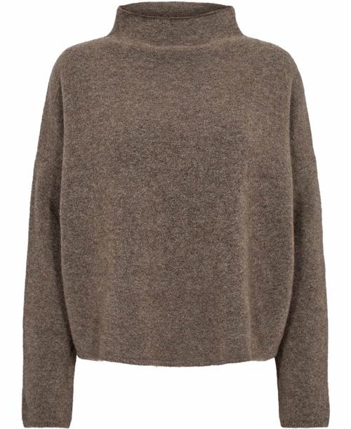 Filippa K Mika Yak Funnelneck Sweater Kvinde Dark Taupe Rullekraver Str XS - hos Magasin