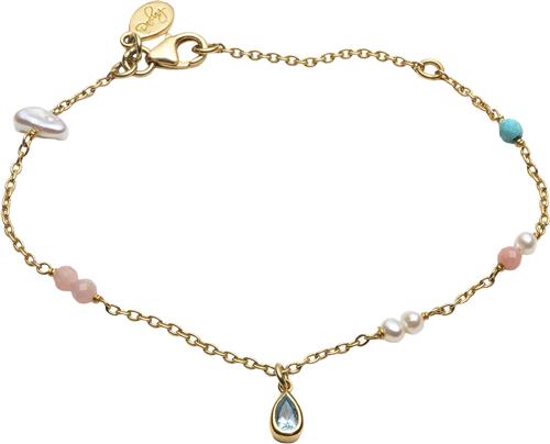 With love darling Water Drop Gaia Bracelet ONE SIZE - Kædearmbånd Med Vedhæng hos Magasin