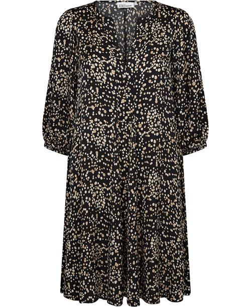 Karen by Simonsen Indiekb Dress Kvinde Black Dot Korte Kjoler Str 38 - hos Magasin