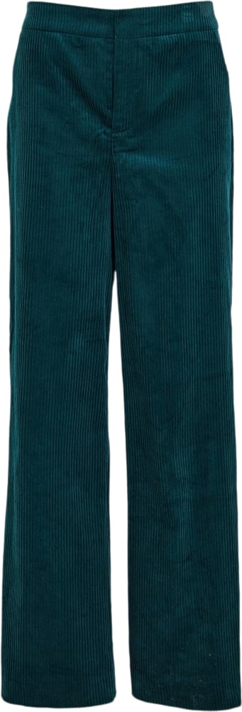 Minus Teresa High Waisted Wide Leg Corduroy Pant Kvinde Jungle Green Bukser Med Brede Ben Str 44 - hos Magasin