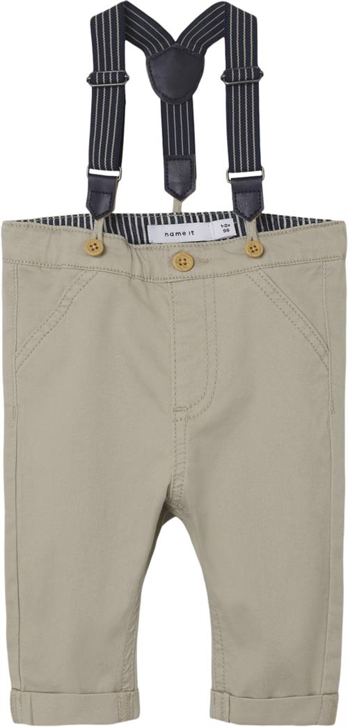 Name It Nbmryan Slim Chino TWI Pant WB 3300 Str 56 - Pure Cashmere Buksedragter hos Magasin