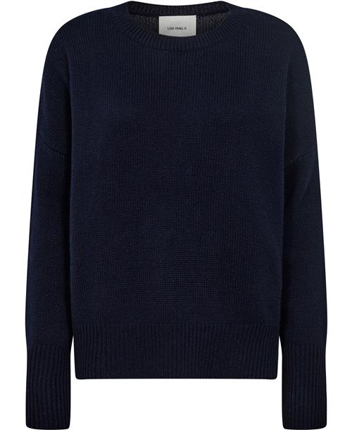 Se Lisa Yang Mila Sweater Kvinde Navy Sweaters Relaxed Fit Str XS - hos Magasin ved Magasin