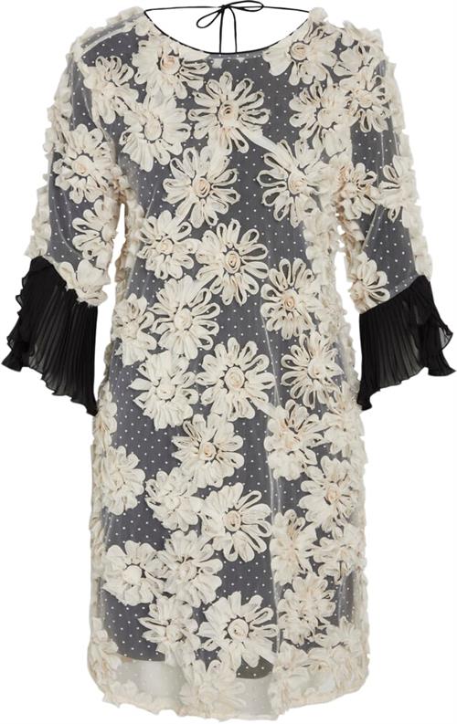 Bruuns Bazaar Rosebbadali Dress Kvinde Cream Midi Kjoler Str 38 - Polyester hos Magasin