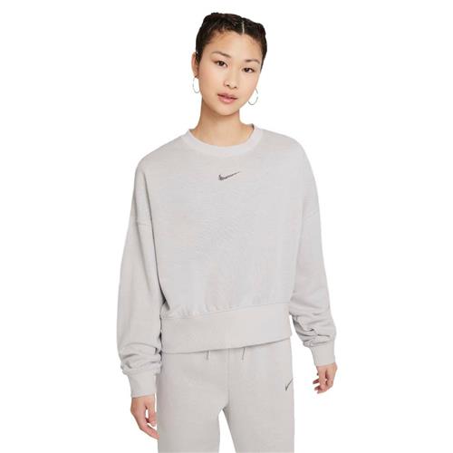 Nike Sportswear Essentials Oversized Fleece Sweatshirt Kvinde Grey Sweatshirts Str S - Bomuld hos Magasin