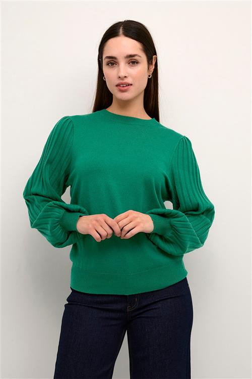 Kaffe Kalone Knit Pullover Kvinde Aventurine Langærmede Bluser Regular Fit Str XXL - Nylon hos Magasin