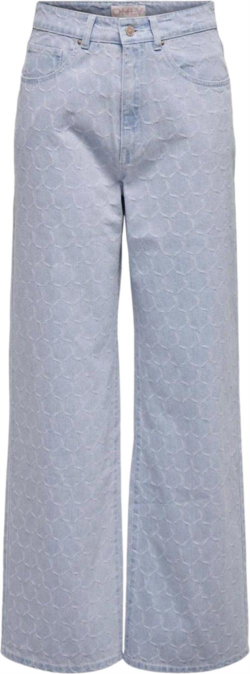 ONLY Onlhopeeliza EX HW Wide DNM BJ Kvinde Light Blue Denim Wide Jeans Str "28/""34" - hos Magasin