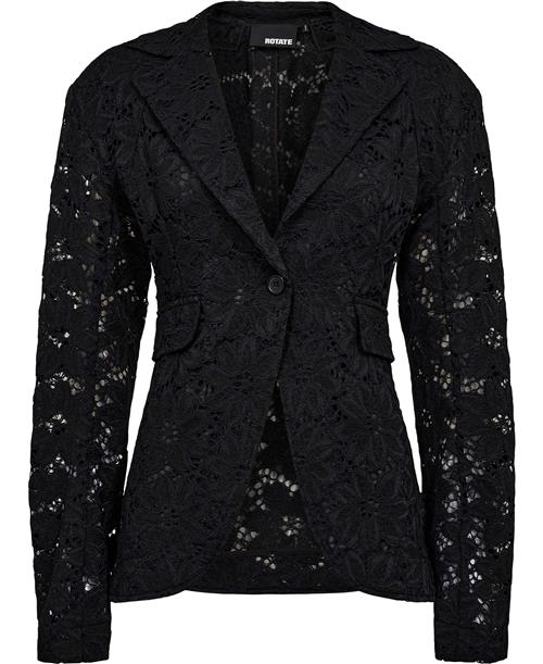 ROTATE Birger Christensen Lace Figure Fitted Blazer Kvinde Black Blazere Str 40 - hos Magasin