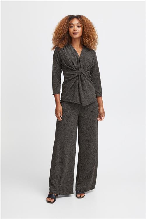 Sorbet Sbfranca Pant Kvinde Black Bukser Med Brede Ben Str L/XL - hos Magasin