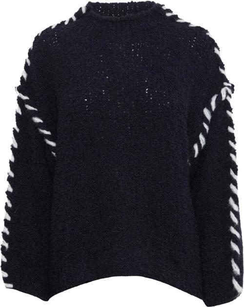 Sorbet Sbbina Knit Blouse Kvinde Navy Blazer Sweaters Str L/XL - hos Magasin