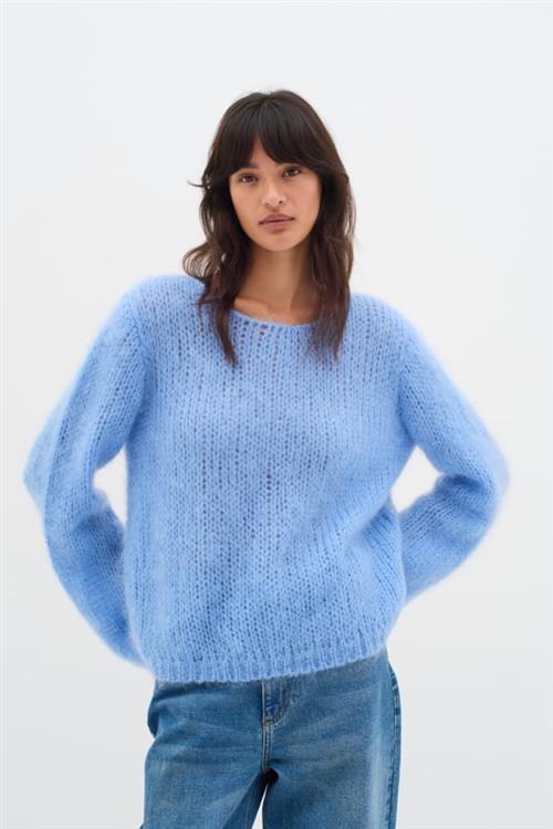 InWear Jetraiw Pullover Kvinde Crispy Blue Sweaters Str S/M - hos Magasin