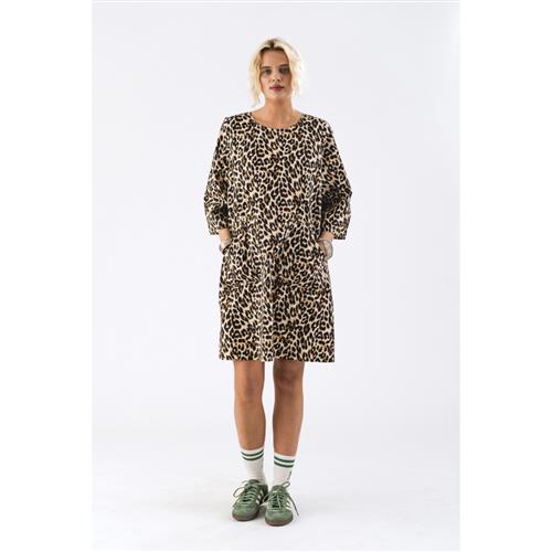 Lollys Laundry Carlall Short Dress SS Kvinde Leopard Print Korte Kjoler Str S - hos Magasin