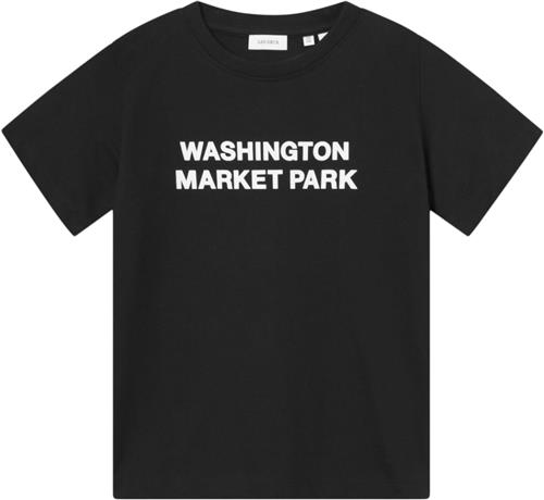 Se Les Deux Washington Tshirt Kids Str 122/128 - Black/light Ivory Kortærmede T-shirts hos Magasin ved Magasin