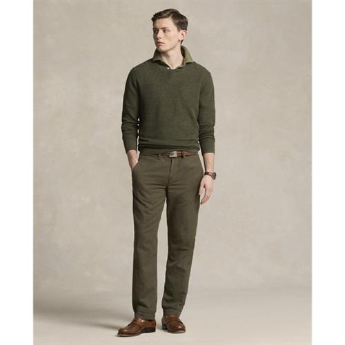 Polo Ralph Lauren Straight Fit Linencotton Pant Mand Grøn Casual Bukser Str 32 32 - hos Magasin