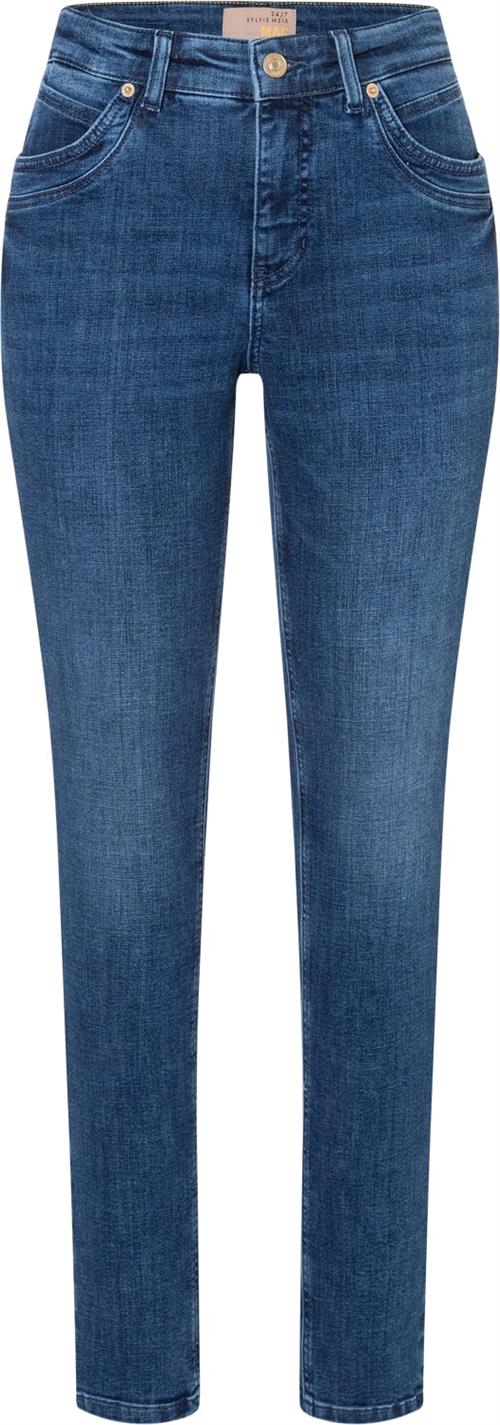 MAC Jeans MEL Kvinde Dark Blue Modern Wash Skinny Jeans Str W38 / L30 - hos Magasin