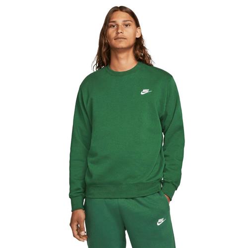 Nike Club Crewneck Mand Gorge Green/white Sweatshirts Str XL - Bomuld hos Magasin