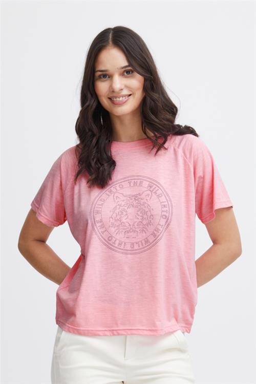 Se Fransa Frelina TEE 2 Kvinde Pink Frosting Mix Kortærmede T-shirts Str M - hos Magasin ved Magasin