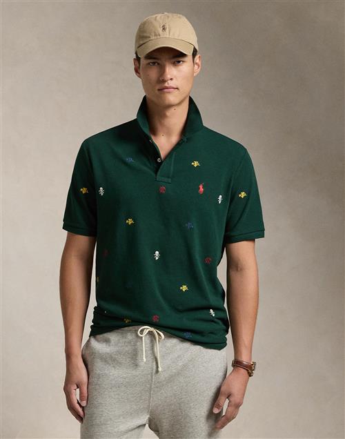 Polo Ralph Lauren 20/1 Meshssl-psh Mand Moss Agate Kortærmede Poloer Slim Fit Str L - Bomuld hos Magasin