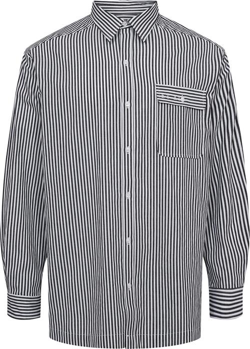 Se ET AL Organiser Soft Poplin Shirt Kvinde Black Stripe Langærmede Skjorter Str L - hos Magasin ved Magasin