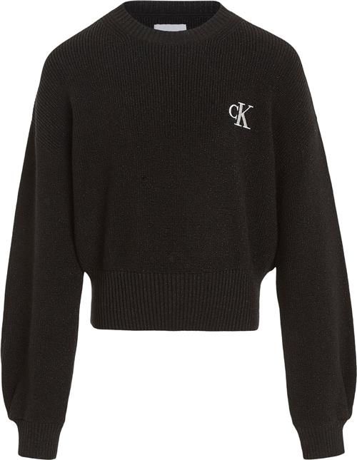 Calvin Klein Festive Lurex Sweater Str 12 år - Beh Sweatshirts hos Magasin