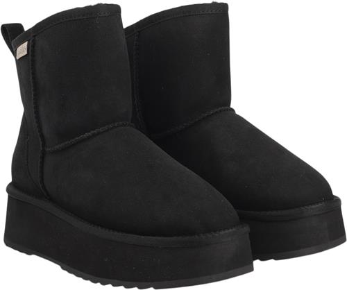 Lovelies Laveno Suede Boots W/ Shearling Kvinde Black Vinterstøvler Str 37 - Læder hos Magasin