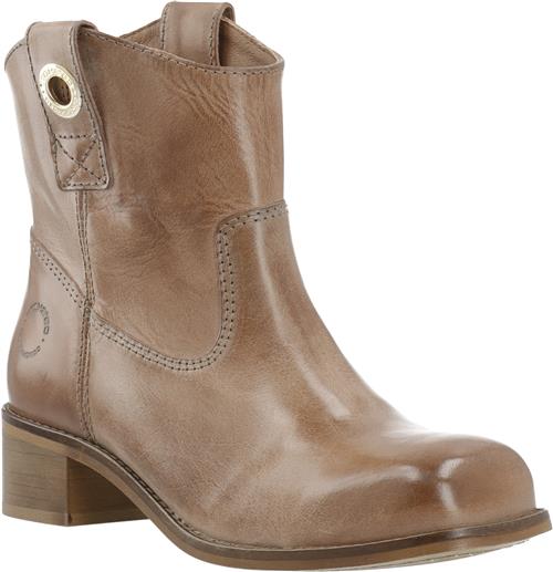 Cashott Casvilma Pull On Low Cut Boot Waxy Leather Kvinde Cognac Cowboy & Biker Str 40 - hos Magasin